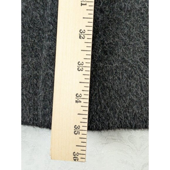 Peruvian Connection Charcoal Gray 74% Alpaca 26% Wool Collarless Pea Coat Sz 10 - Picture 13 of 13